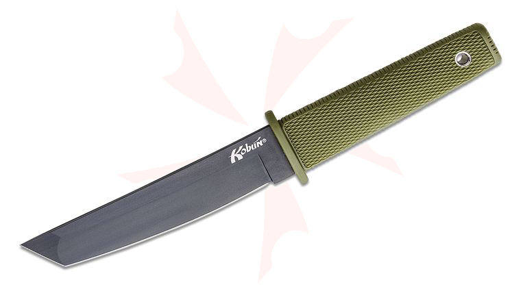 Cold Steel 17T-ODBK Kobun Light Weight Boot Knife Fixed 5.5 inch Black Tanto Plain Blade, OD Green Kray-Ex Handle, Secure-Ex Sheath