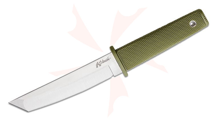 Cold Steel 17T-ODST Kobun Light Weight Boot Knife Fixed 5.5 inch Satin Tanto Plain Blade, OD Green Kray-Ex Handle, Secure-Ex Sheath