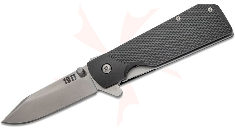 Cold Steel 20NPJAA 1911 Flipper Knife 3 inch 4034 Clip Point Blade, Griv-Ex Handles