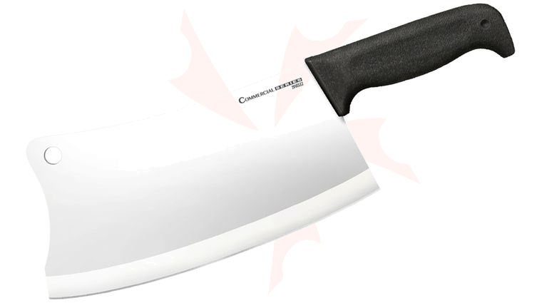 Cold Steel 20VCLEZ Commercial Series Cleaver 9 inch 4116 Stainless Blade, Kray-Ex Handle, No Sheath