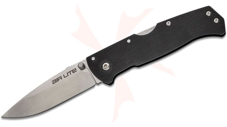 Cold Steel 26WD Air Lite Folding Knife 3.5 inch AUS-10A Drop Point Blade, Black G10 Handles
