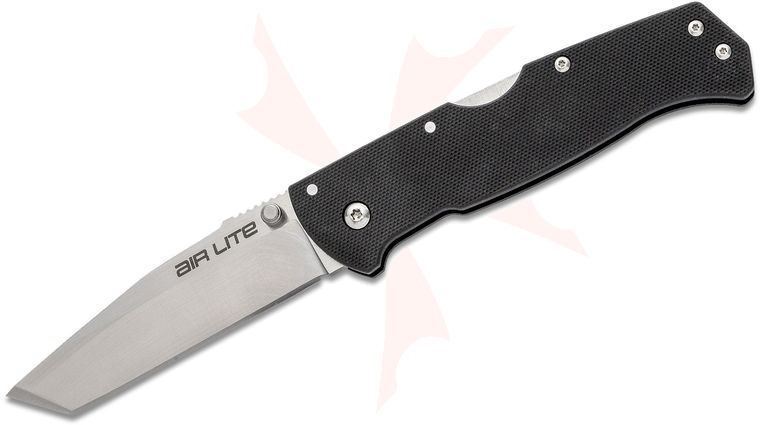 Cold Steel 26WT Air Lite Folding Knife 3.5 inch AUS-10A Tanto Blade, Black G10 Handles