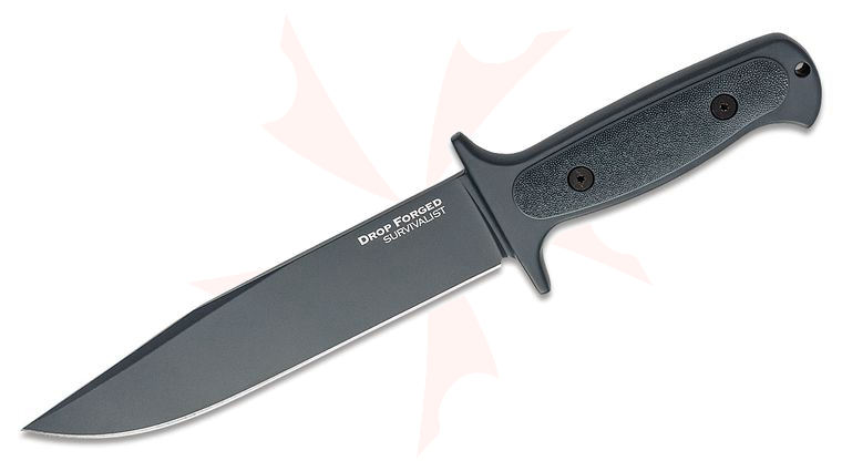 Cold Steel 36MH Drop Forged Survivalist Fixed Blade Knife 8 inch Gray Teflon 52100 Carbon Steel, Secure-Ex Sheath