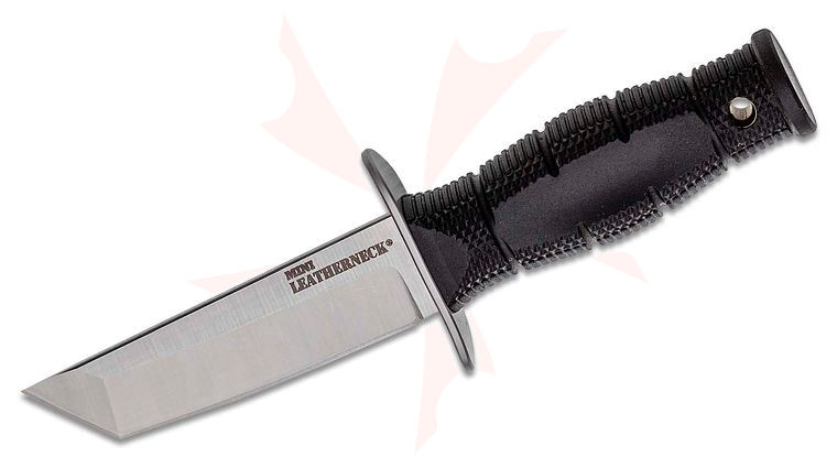 Cold Steel 39LSAA Mini Leatherneck Fixed Blade Knife  3.5 inch Tanto, Kray-Ex Handle, Secure-Ex Sheath 