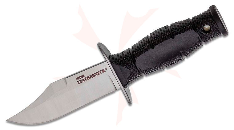 Cold Steel 39LSAB Mini Leatherneck Fixed Blade Knife  3.5 inch Clip Point, Kray-Ex Handle, Secure-Ex Sheath 