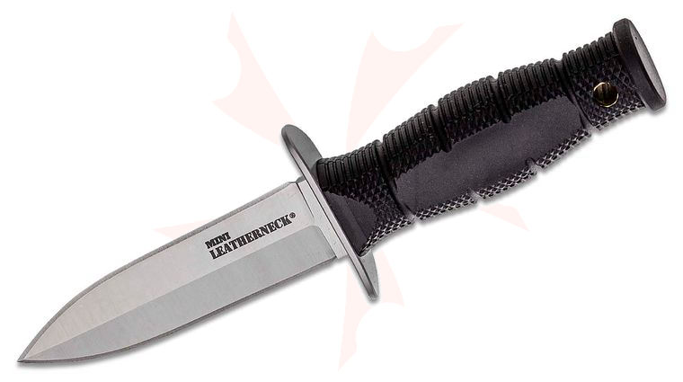 Cold Steel 39LSAC Mini Leatherneck Fixed Blade Knife  3.5 inch Double Edge Spear Point, Kray-Ex Handle, Secure-Ex Sheath 