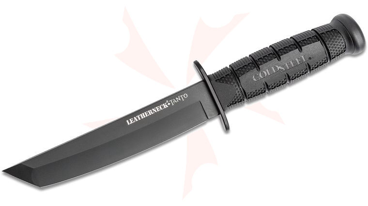 Cold Steel 39LSFCT Leatherneck-Tanto Fixed 6.75 inch D2 Black Powder Coated Blade, Griv-Ex Handles, Secure-Ex Sheath 