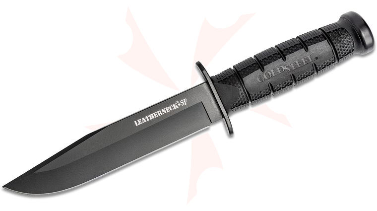 Cold Steel 39LSFC Leatherneck-SF Fixed 6.75 inch D2 Black Powder Coated Blade, Griv-Ex Handles, Secure-Ex Sheath 