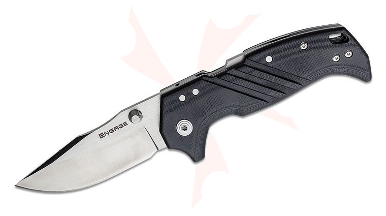 Cold Steel Engage ATLAS Lock Folding Knife 3.5 inch S35VN Satin Clip Point Blade, Black G10 Handles