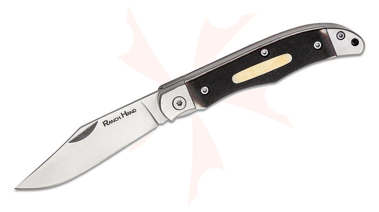 Cold Steel Ranch Hand Liner Lock Folding Knife, Faux Sawed Bone Handles