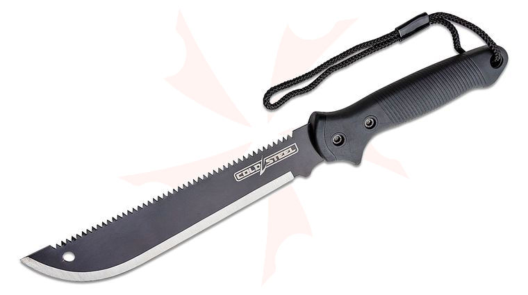 Cold Steel Axis Machete 11 inch Carbon Steel Blade, Textured Rubber Handle, Nylon Sheath