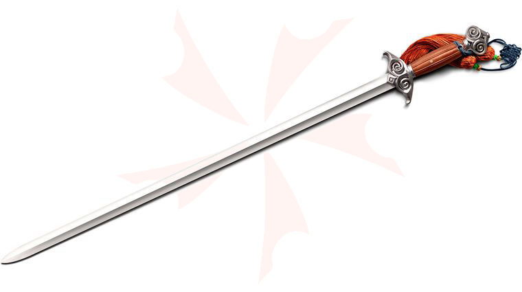 Cold Steel Chinese Leaf Gim 33.25 inch 1060 Carbon Steel Blade, Rosewood Handle and Scabbard