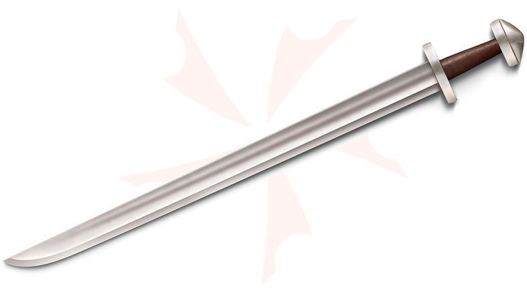 Cold Steel Single Edge Viking Sword 36 inch Overall, 1561 Carbon Steel Blade
