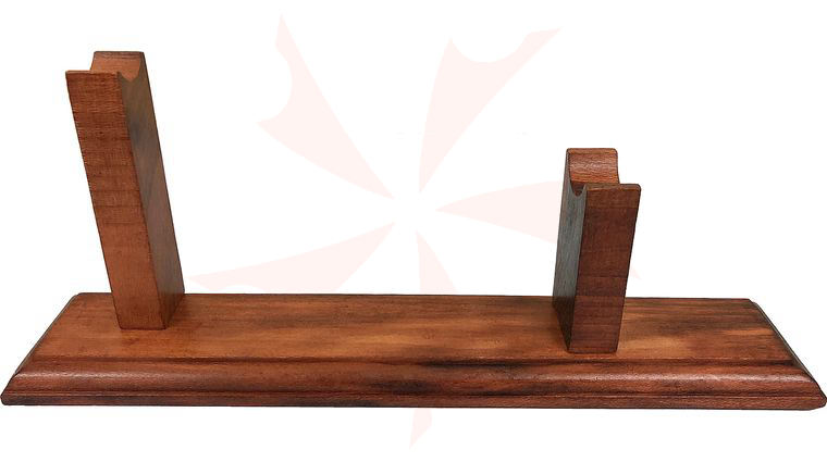 Western Pistol Wooden Display Stand for Fast Draw and Long Barrel Revolvers