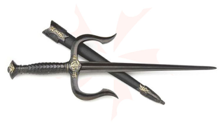 直筆サイン本　Black Dagger シリーズ　J.R. Ward Reproduction Japanese Sai Dagger - KnifeCenter - AR224178N