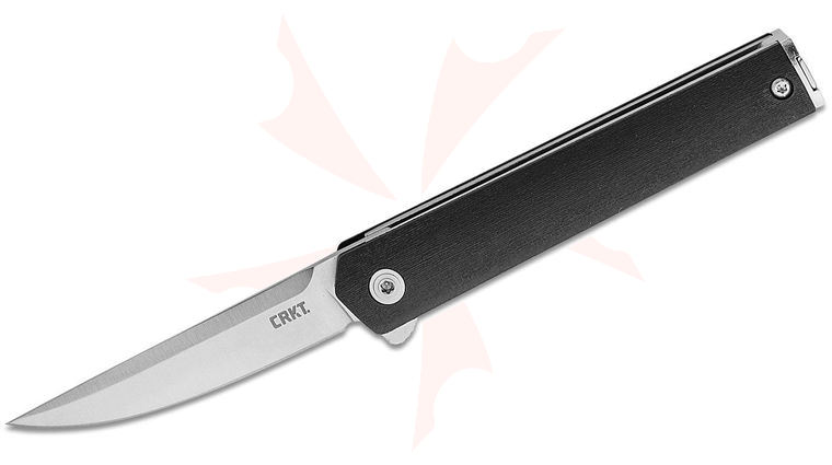 Columbia River CRKT 7095KX Richard Rogers CEO Compact Gentleman's Flipper Knife 2.61 inch 1.4116 Satin Clip Point Blade, Black GRN Handles