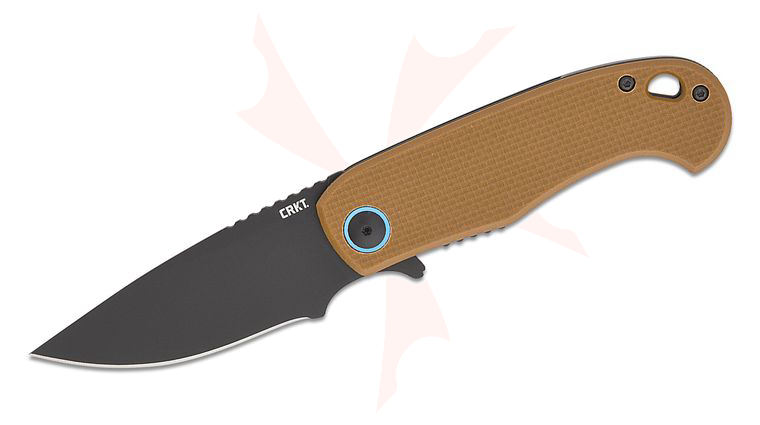 Columbia River CRKT 7910 Jim Hammond PSD II Particle Separation Device Liner Lock Assisted Flipper Knife 3 inch AUS-10 Black Drop Point Blade, Coyote Tan G10 Handles