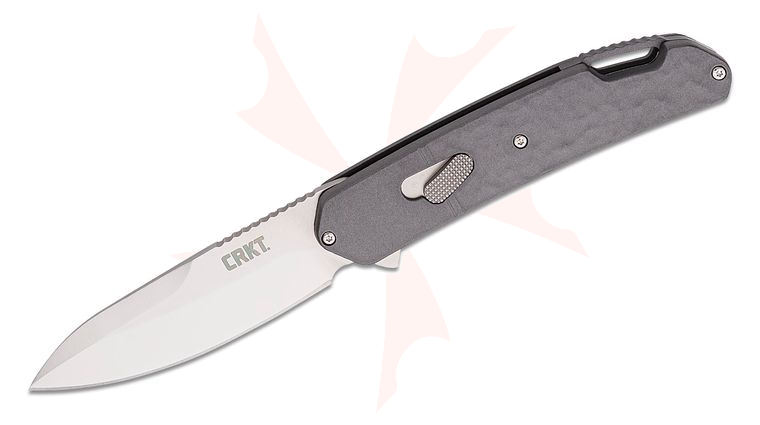 Columbia River CRKT K540GXP Ken Onion Bona Fide Flipper Knife 3.586 inch D2 Satin Plain Blade, Gray Aluminum Handles - Field Strip Gen II Technology