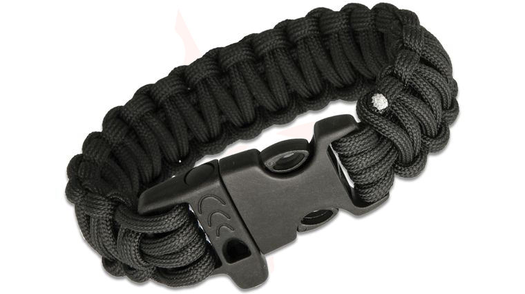 Combat Ready Paracord Survival Bracelet, Black