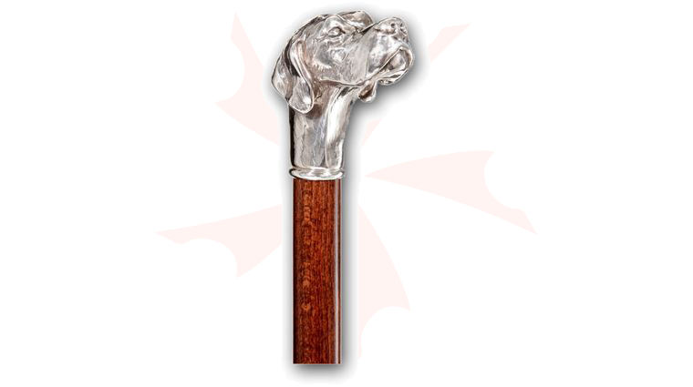Concord Silver Plated Lab 36 inch Walking Stick