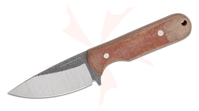 Condor Tool & Knife CTK828-3.0 SK Itzi Fixed Blade Knife 3.07 inch 14C28N Two-Tone Drop Point Blade, Natural Micarta Handles, Kydex Sheath