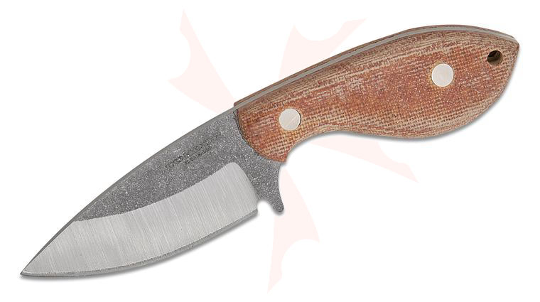 Condor Tool & Knife CTK829-2.3SK Sapito Fixed Blade Knife 2.3 inch 14C28N Two-Tone Drop Point Blade, Natural Micarta Handles, Kydex Sheath