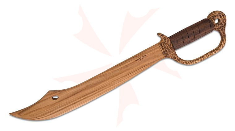 Condor Tool & Knife CTK1037-16.5W Buccaneer Wooden Training Sword 16.59 inch Wooden Blade, Leather Wrapped Walnut Handle, No Sheath
