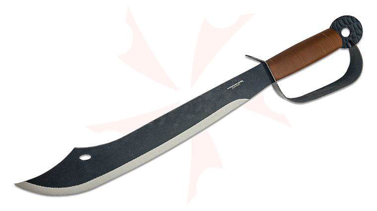 Condor Tool & Knife CTK1030-15.5HC Buccaneer Pirate Sword 15.52 inch 1075 Carbon Steel Blade, Leather Wrapped Hardwood Handle, Welted Leather Sheath