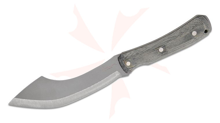 Condor Tool & Knife CTK1340-5.6 HC K-Night Panabasito Fixed Blade Knife 5.6 inch 1095 Carbon Blasted Satin Upswept Blade, Black Micarta Handles, Kydex Sheath