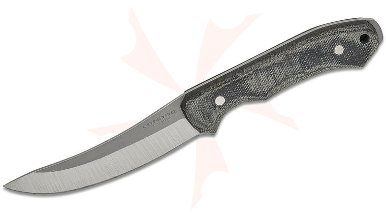 Condor Tool & Knife CTK1836-46MSK K-Night Scullery Fixed Blade Knife 4.68 inch 14C28N Blasted Satin Upswept Blade, Micarta Handles, Kydex Sheath