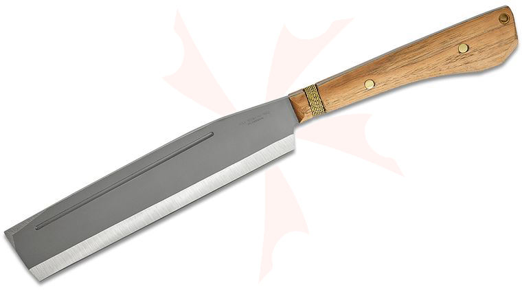 Condor Tool & Knife CTK2013-10HC Batonata Chopper 10 inch 1075 High Carbon Steel Blade, American Hickory Handle, Welted Leather Sheath