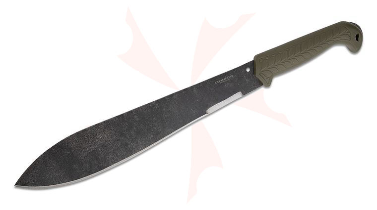 Condor Tool & Knife CTK2849-14.5-HC Terrachete Machete 14.6 inch 1075 Carbon Steel Blade, Army Green Polypropylene Handle, Thermoplastic Sheath