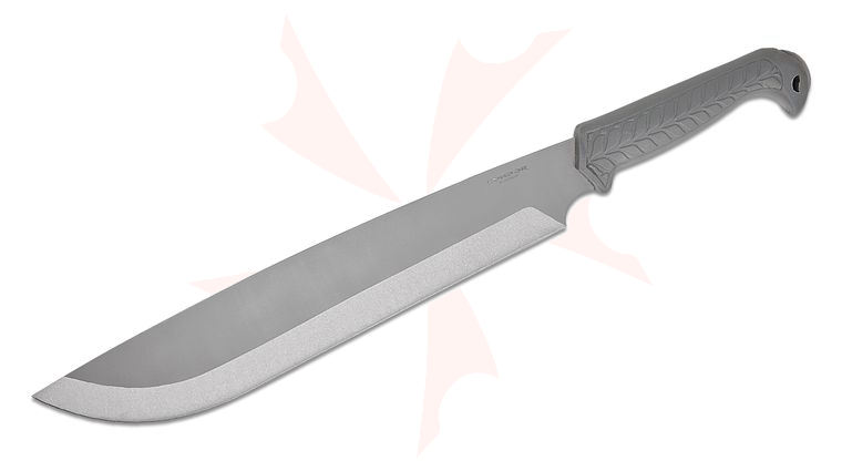 Condor Tool & Knife CTK2873-14RHC Terra Camp Machete 14.26 inch 1075 Carbon Blasted Satin Blade, Gray Polypropylene Handle, Nylon Sheath