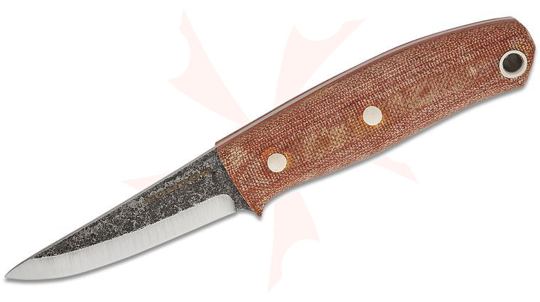 Condor Tool & Knife CTK3973-3.0 HC Kambo Puukko Fixed Blade Knife 2.93 inch Scandi Ground Blade, Micarta Handles, Leather Sheath