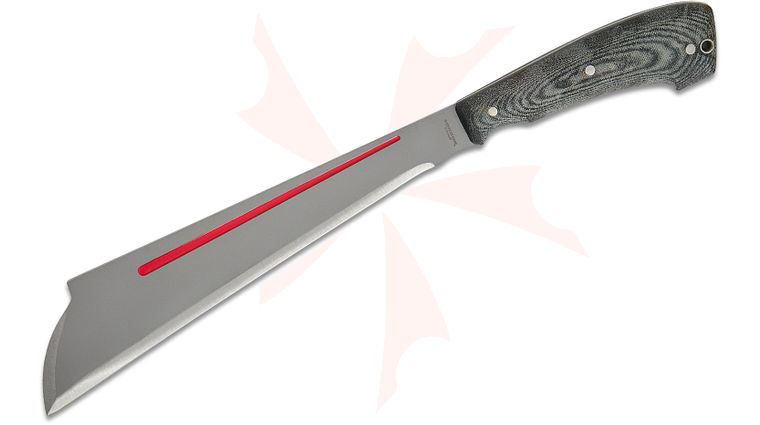 Condor Tool & Knife CTK3980-11HC Guygan Machete 11.14 inch 1075 Carbon Steel Blade, Micarta Handles, Welted Leather Sheath