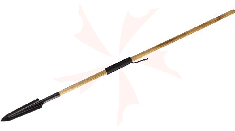Condor Tool & Knife CTK1016-14.5HC Yari Spear 64.5 inch Overall, Burnt American Ash Handle, Leather Sheath