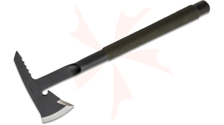 Condor Tool & Knife CTK4012TRT TRT Tactical Rescue Tomahawk 7 inch Carbon Steel Head, Paracord Wrapped Handle, Leather Sheath