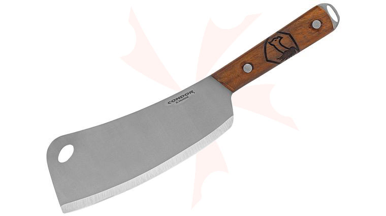 Condor Tool & Knife CTK5006-7.1HC Condor Cleaver 7.17 inch 1075 Blasted Satin Blade, Walnut Wood Handle, No Sheath