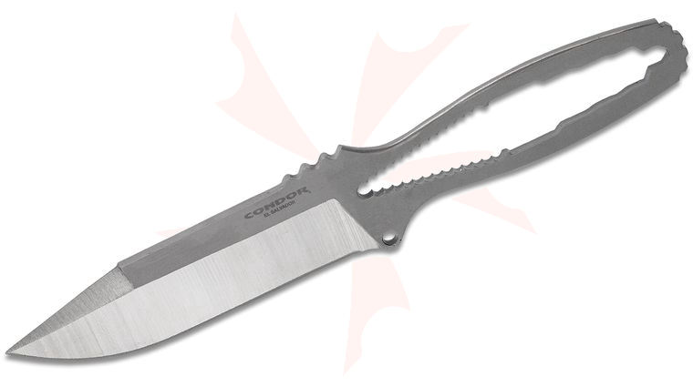Condor Tool & Knife CTK803-4.72HC Biker's Fixed Blade Knife 4.72 inch 1095 Carbon Steel, Kydex Sheath