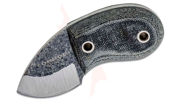 Condor Tool & Knife CTK807-1.5HC Tortuga Neck Knife 1.43 inch 1075 Carbon Steel Blade, Micarta Handles, Kydex Sheath