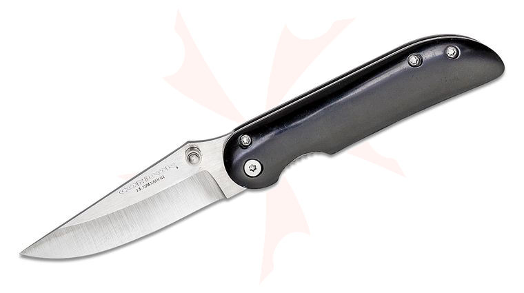 Condor Tool & Knife CTK809-3.4HC Wendigo Folding Knife 3.45 inch 1095 Carbon Steel Blade, Black Paper Micarta Handles