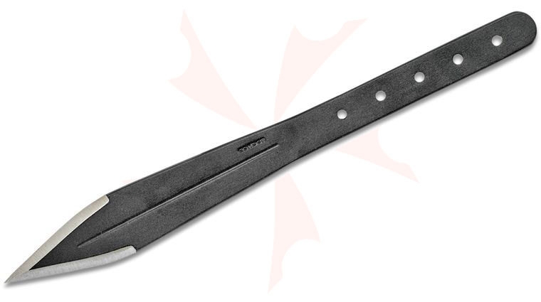 Condor Tool & Knife CTK1007-14HC Dismissal Throwing Knife 8 inch Black Carbon Steel Blade