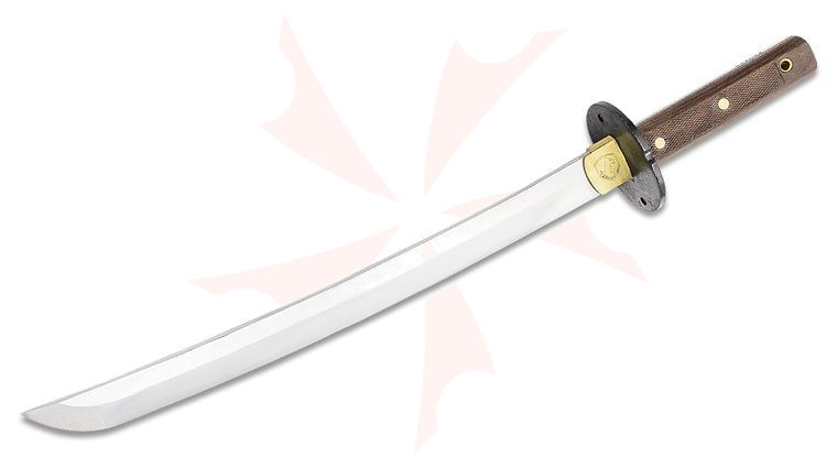Condor Tool & Knife CTK1013-16.75HC Kondoru Wakizashi Sword 17 inch Carbon Steel Blade, Walnut Handles and Sheath