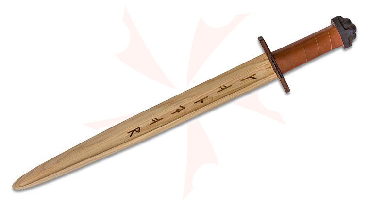 Condor Tool & Knife CTK1021-20HI Ironside Wooden Training Sword 20 inch Unsharpened Hickory Blade, Walnut Handles