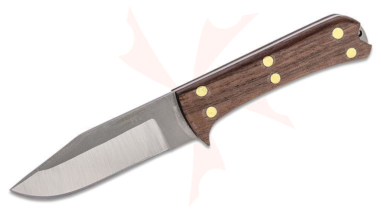 Condor Tool & Knife CTK103-45-4C Lifeland Hunter Fixed 4.5 inch Stainless Steel Blade, Walnut Handles, Leather Sheath