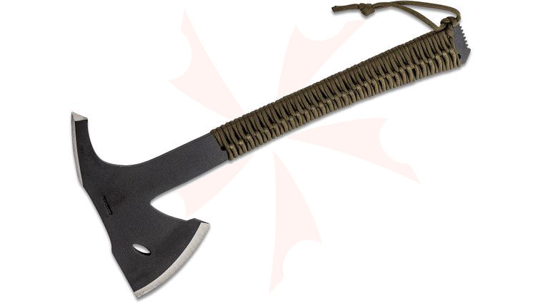 Condor Tool & Knife CTK1809-3.6 Sentinel Axe 3.625 inch Carbon Steel Head, Army Green Paracord Wrapped Handle, Kydex Sheath