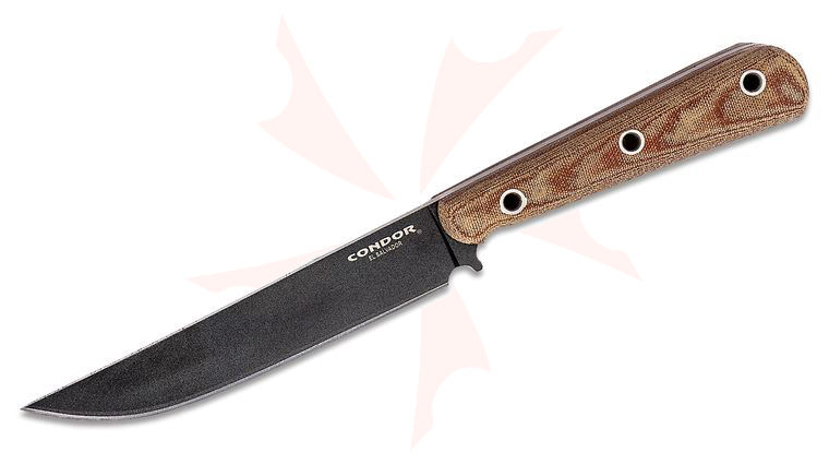 Condor Tool & Knife CTK1815-5.6 Skirmish Knife 5.66 inch 1075 Carbon Steel Blade, Micarta Handles, MOLLE Compatible Kydex Sheath