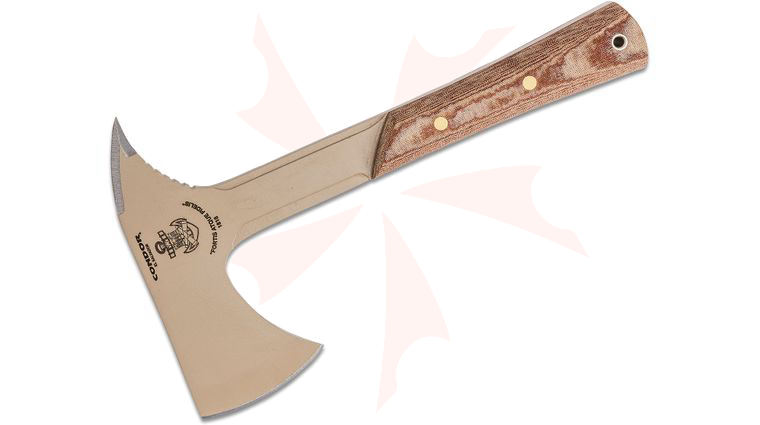 Condor Tool & Knife CTK1816-6.7HC Fortis Fidelis Axe 3.1 inch 1075 Carbon Steel Blade, Micarta Handles, Kydex Sheath