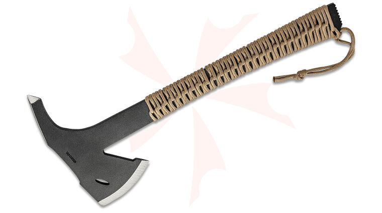 Condor Tool & Knife CTK1810-3.6 Sentinel Axe 3.625 inch Carbon Steel Head, Desert Tan Paracord Wrapped Handle, Kydex Sheath