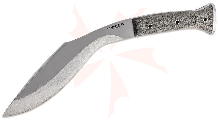 Condor Tool & Knife CTK1812-10 K-TACT Kukri Knife Fixed 10 inch Carbon Steel Blade, Army Green Micarta Handles, Kydex Sheath
